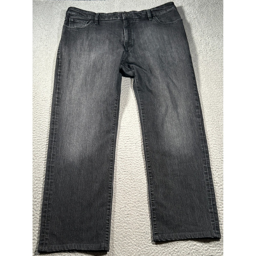 34 Heritage Charisma Jeans Mens 40x31 Gray Stone Wash Straight Leg Denim